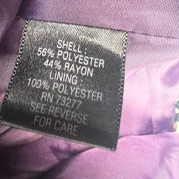 Whimsygoth Leopard Print Pea Coat Apt.9 Womens Size Medium Purple Lined - Picture 8 of 8